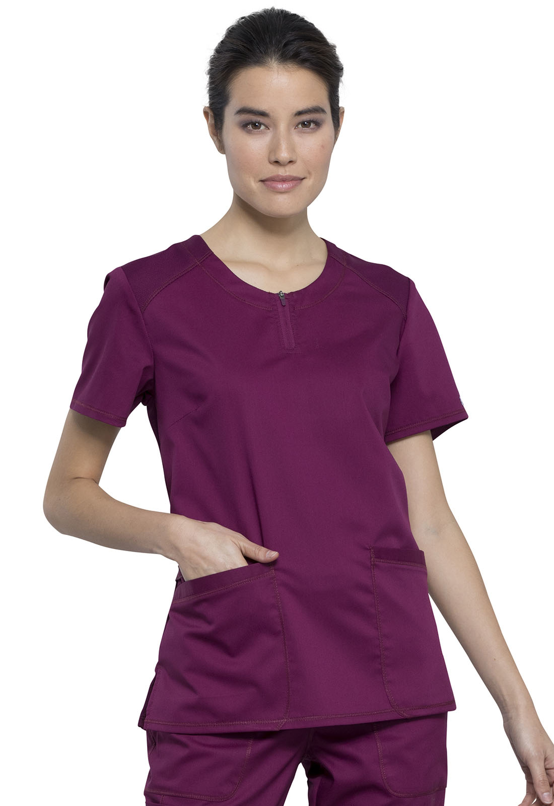 Cherokee Workwear Me&#8216;s Unisex Pocketless V-Neck Top-Cherokee Workwear