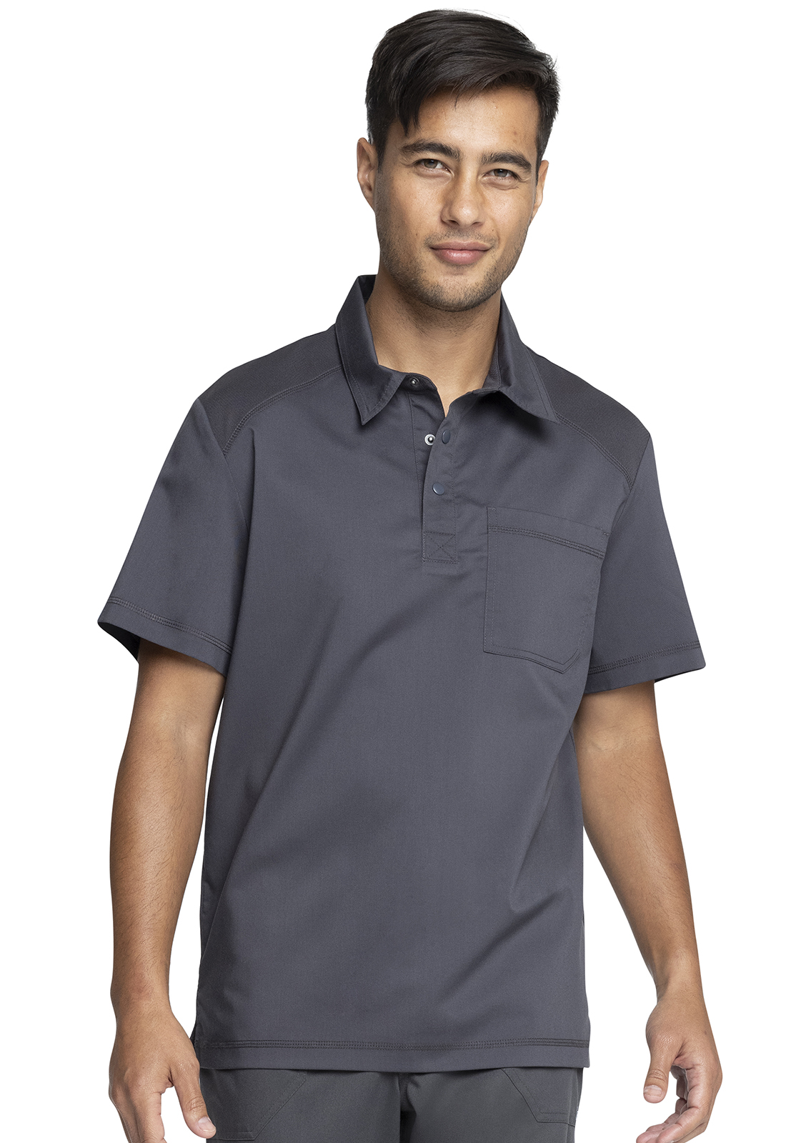 Revolution WW615 Men&#8216;s Sporty 1 Pocket Polo Shirt Style Scrub Top-Cherokee