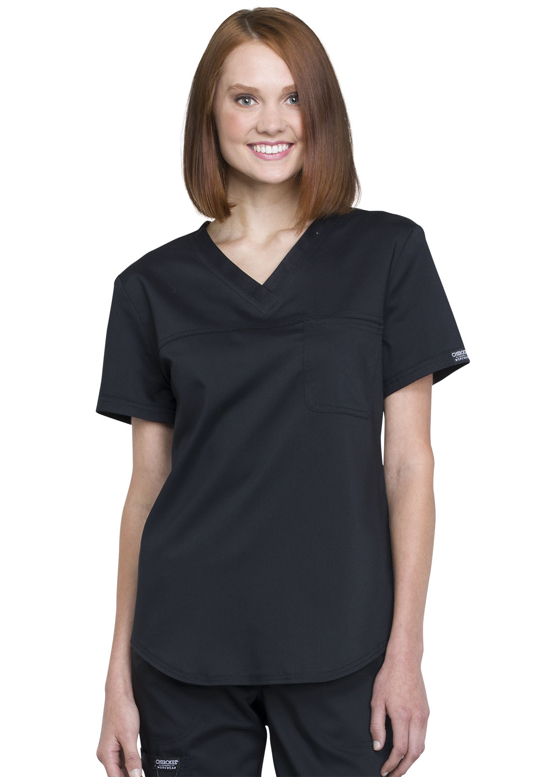 WW Revolution Women&#8216;s V-Neck O.R. Top - Cherokee Workwear-Cherokee Workwear