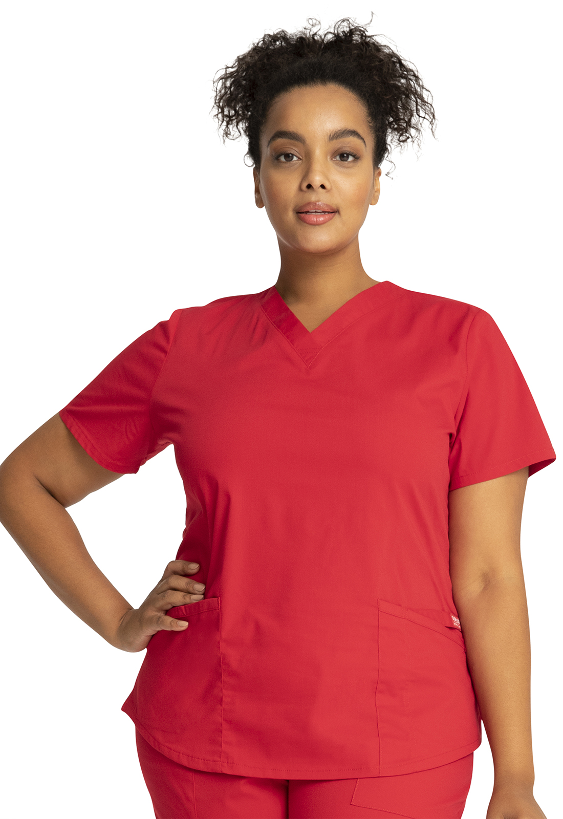 Pro WW665 Modern V-Neck Nursing Scrub Top with 2 Pockets-Cherokee Workwear