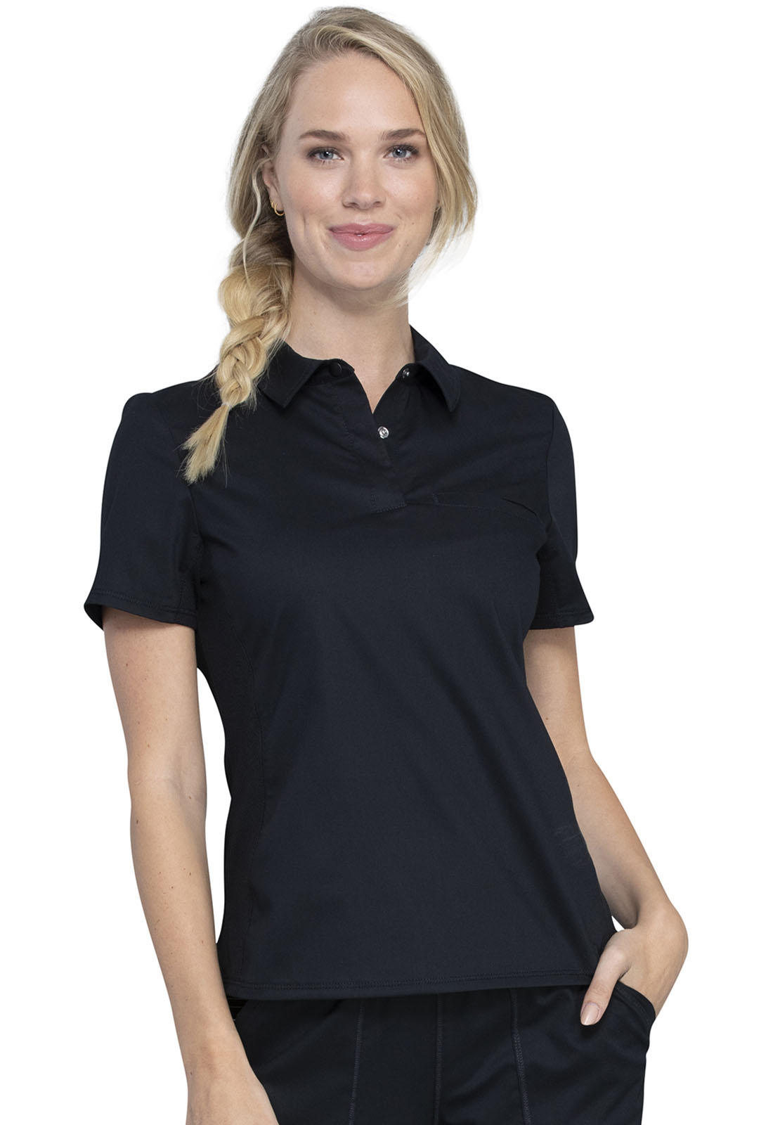 Tuckable Snap Front Polo Shirt-