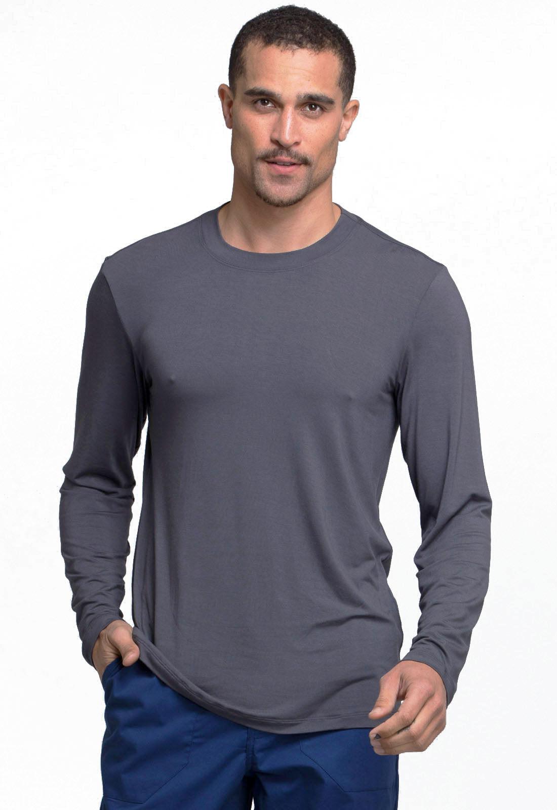 Pro WW700 Men&#8216;s Underscrub Knit Medical Scrub Top-Tee by Cherokee Workwear-Cherokee Workwear