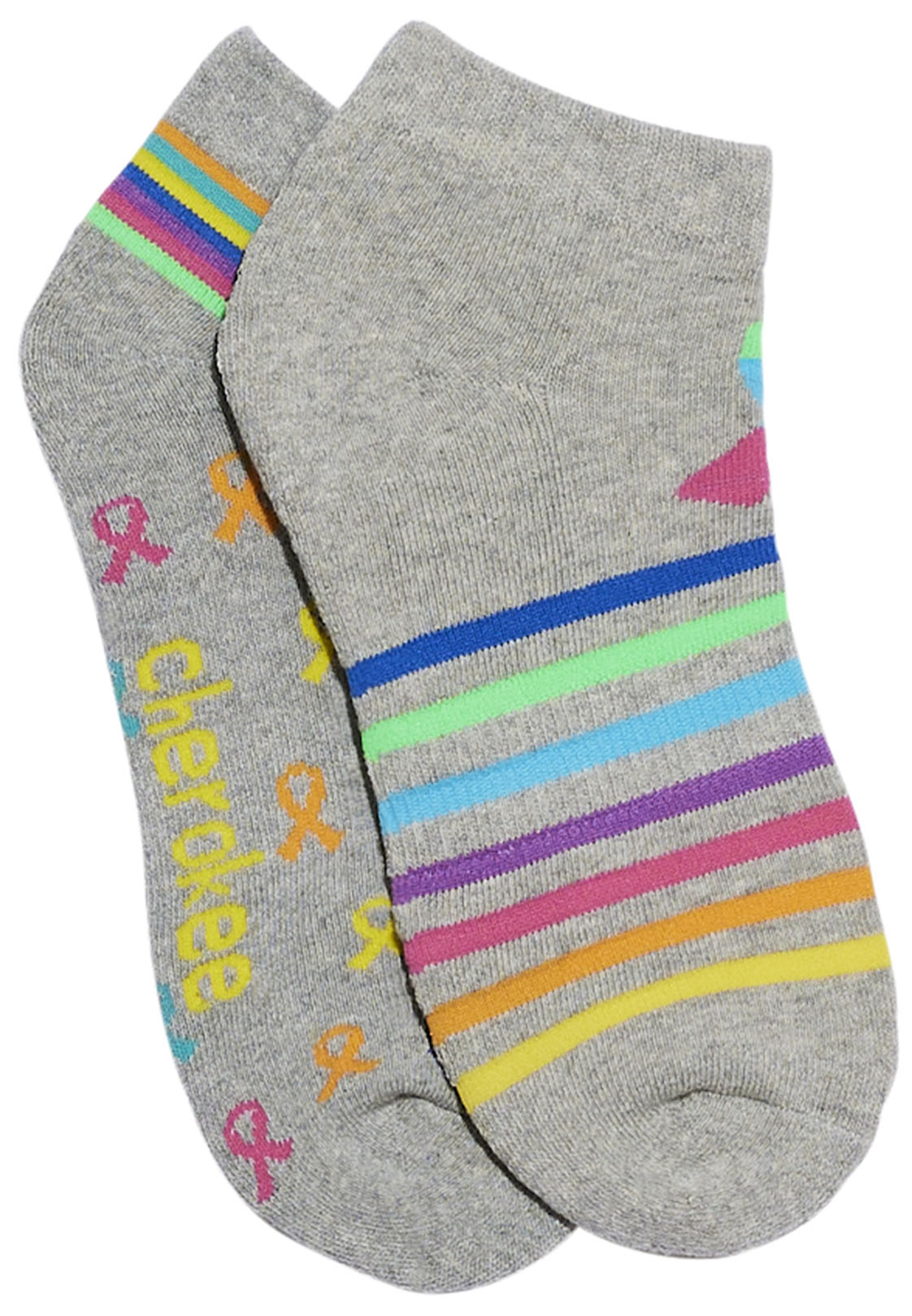Cherokee Cause We Care 2 Pr Pack Bamboo No Show Socks-