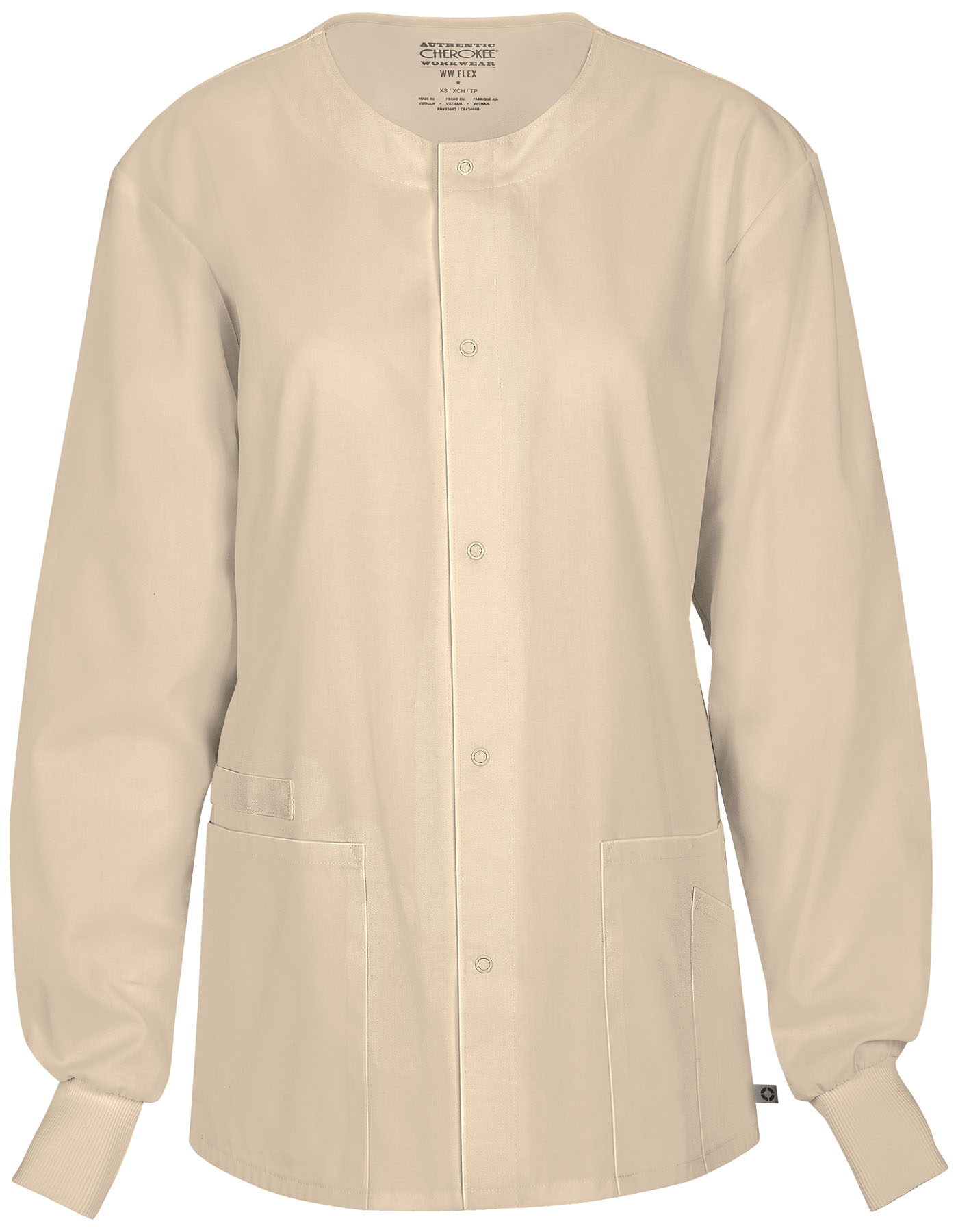 Cherokee Workwear WW Flex Unisex with Certainty Unisex Snap Front Warm-up Jacket