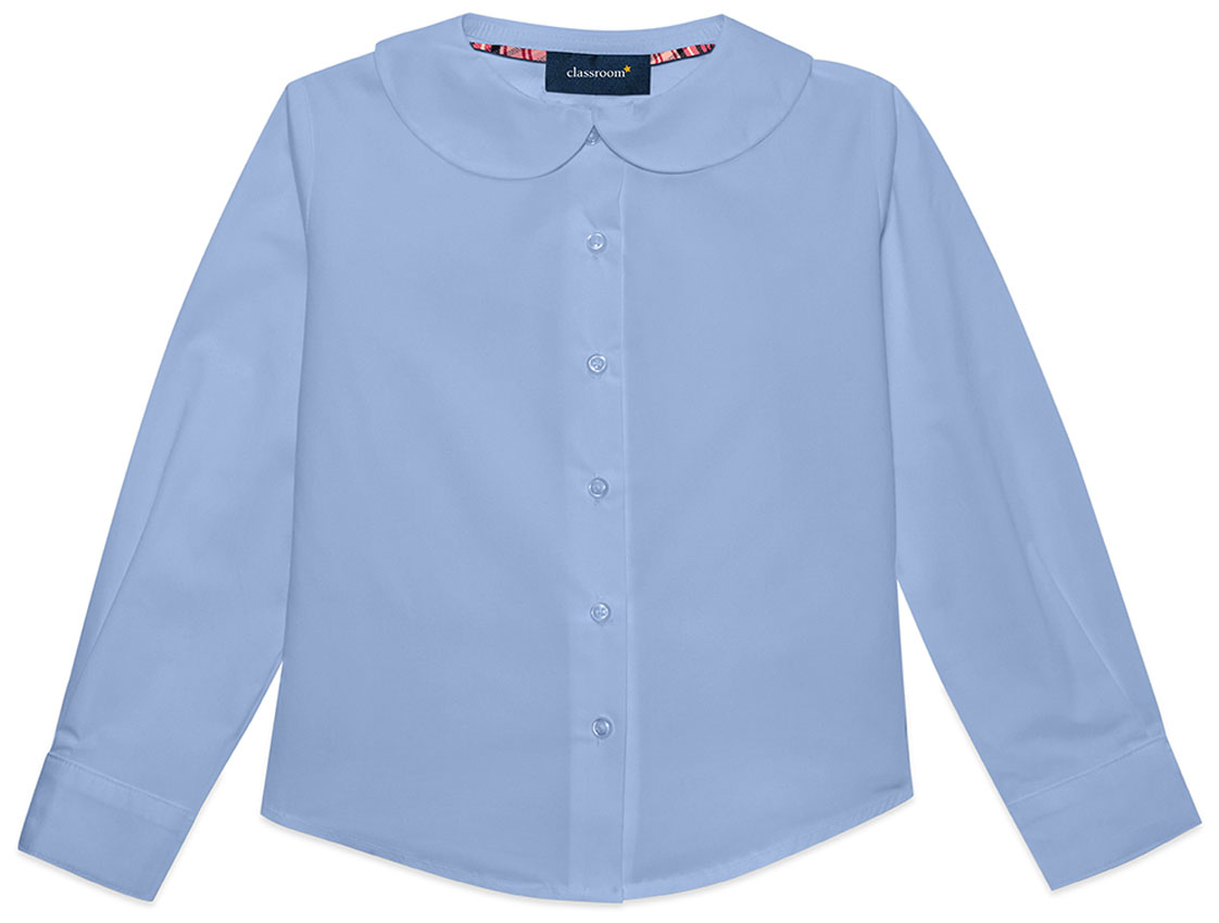 Classroom Girls Long Sleeve Peter Pan Blouse-Classroom Uniforms