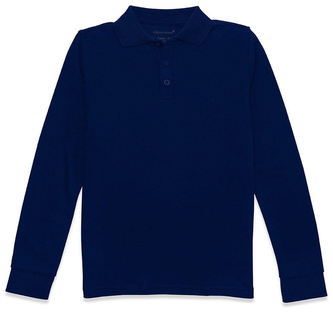 Classroom Youth Long Sleeve Interlock Polo