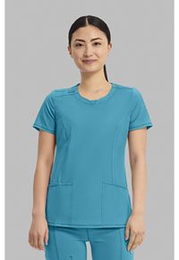 Round Neck Top - Scuba Blue
