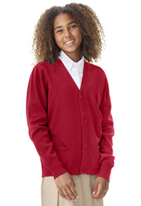 Youth Unisex Cardigan Sweater - Red
