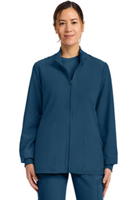 Zip Up Scrub Jacket - Caribbean Blue