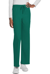 Unisex Mid Rise Drawstring Straight Pant - Hunter Green