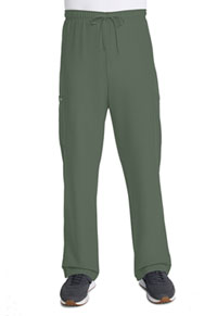 Unisex Mid Rise Drawstring Straight Pant - Olive
