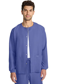 Unisex Snap Front Warm Up Jacket - Ciel Blue