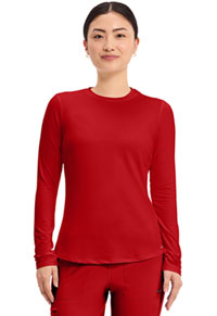 Long Sleeve Underscrub Knit Tee - Red