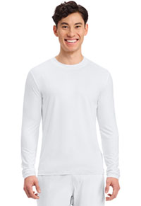 Men's Long Sleeve Underscrub Knit Tee - White