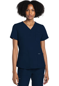 V-Neck Top - Navy