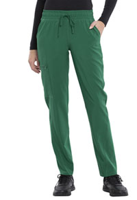Mid Rise Drawstring Tapered Leg Pant - Hunter Green