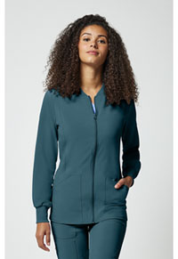 Zip Front Jacket - Caribbean Blue