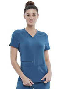 V-Neck Top - Caribbean Blue