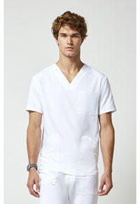 Men's V-Neck Top - White