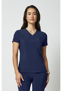 Tuckable V-Neck Top - Navy