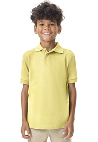 Youth Short Sleeve Interlock Polo - Yellow