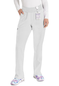 Natural Rise Tapered Leg Pull-On Pant - White
