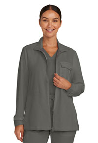Women's Zip Front Utility Jacket - Pewter