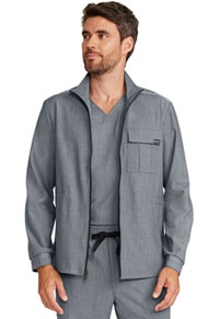 Men's Zip Front Utility Jacket - Heather Ash