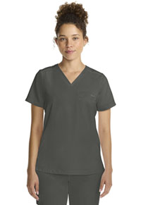Women's Tuck-in V-Neck Top - Pewter