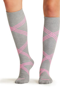Knee High 15-20 mmHg Compression Socks - Twisted Shocking Pink