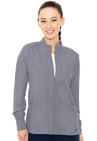 Zip Front Warm-Up With Shoulder Yokes - Cloud