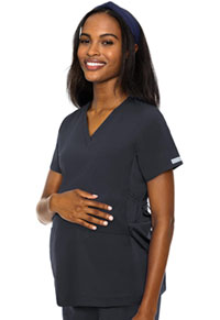 Maternity V-Neck Top - Pewter