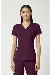 V-Neck Shirttail Top - Wine