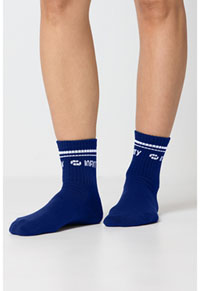 Athletic Crew Socks - Navy/White