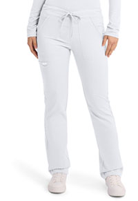 Unisex Tapered Leg Drawstring Pant - White