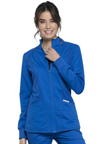 Zip Front High-Low Jacket - Royal