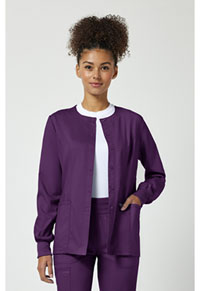 Snap Front Jacket - Eggplant