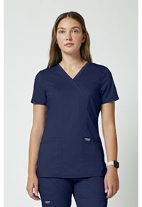 Mock Wrap Top - Navy
