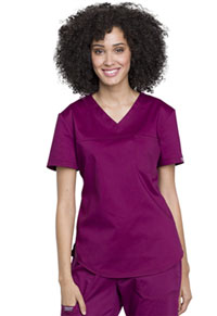 Tuckable V-Neck O.R. Top - Wine