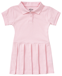 Preschool Pique Polo Dress - Pink