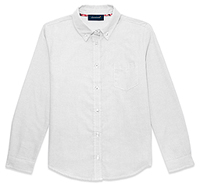 Girls Long Sleeve Oxford Shirt - White
