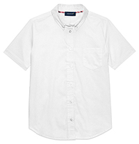 Juniors Short Sleeve Oxford Shirt - White