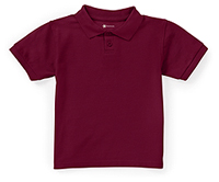 Preschool Short Sleeve Pique Polo - Burgundy