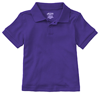 Preschool Short Sleeve Interlock Polo - Dark Purple