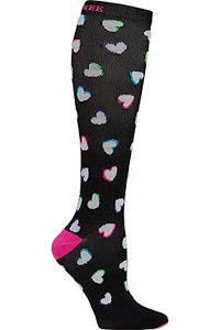 Women's 10-15mmHg Compression Socks - Neon Hearts