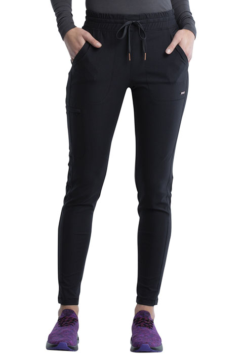 CK095T-Mid Rise Tapered Leg Drawstring Pant (Cherokee Cherokee Form)