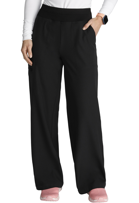 Mid Rise Pull-On Wide Leg Cargo Pant-Cherokee Uniforms