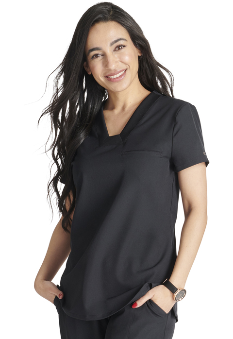 Mitered V-Neck Top-Cherokee Uniforms