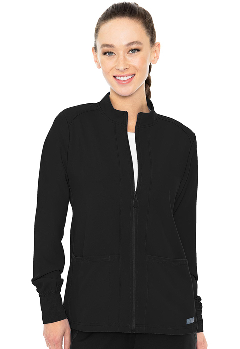 2660-Women Zip Front Warm-Up With Shoulder Yokes
