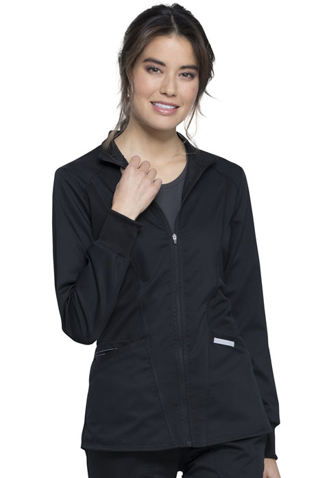 Buy Zip Front High-Low Jacket - Cherokee Workwear Online at Best price - TX